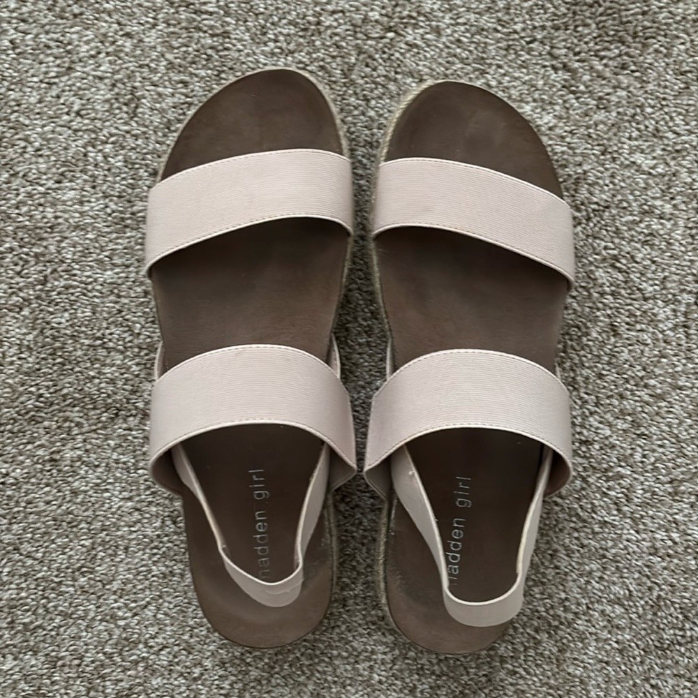Madden Girl Nude Platform Sandals